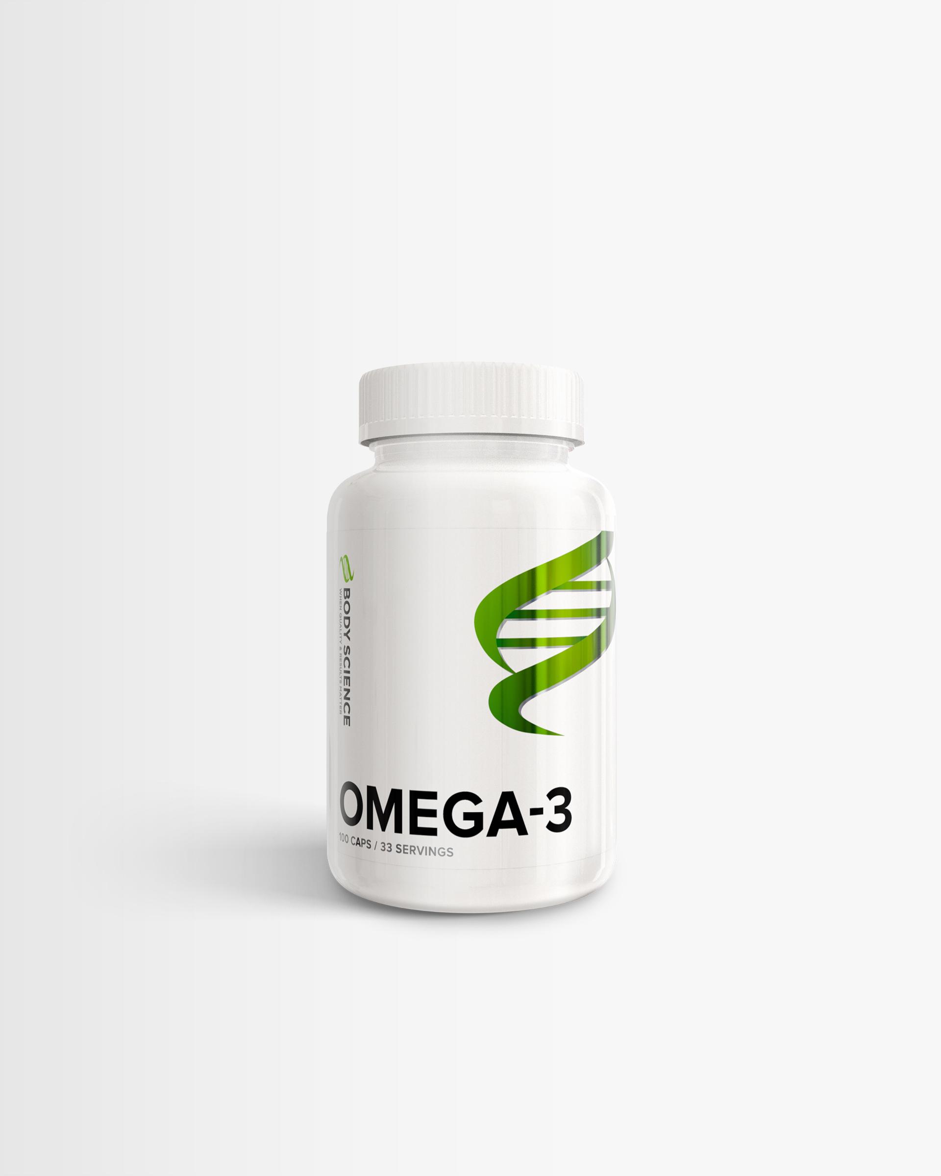 Body Science 3 x Body Science Omega-3, 100 kapsler – Fettsyrer, Fiskeolje