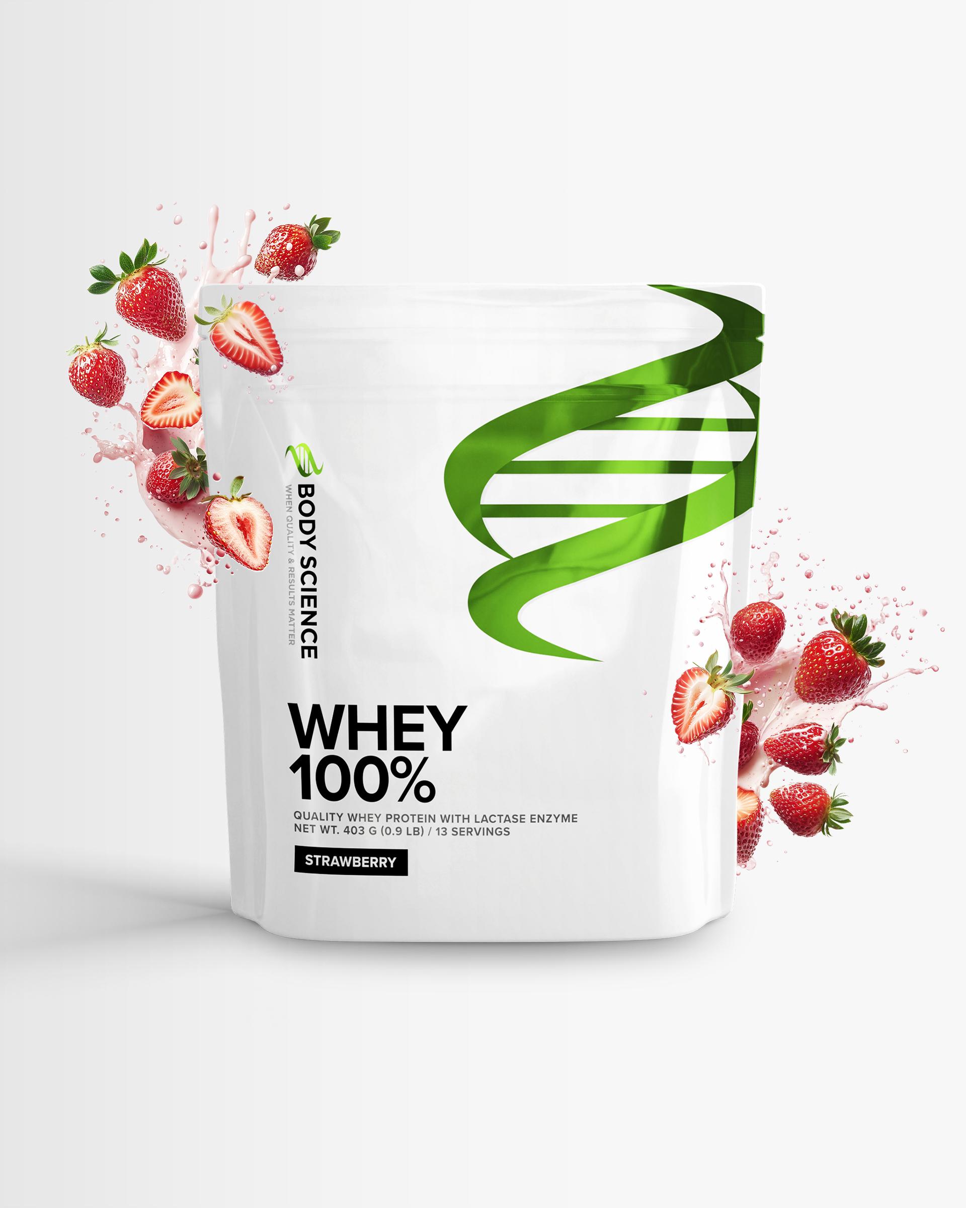 Body Science Body Science Whey 100% - 400 g - Strawberry