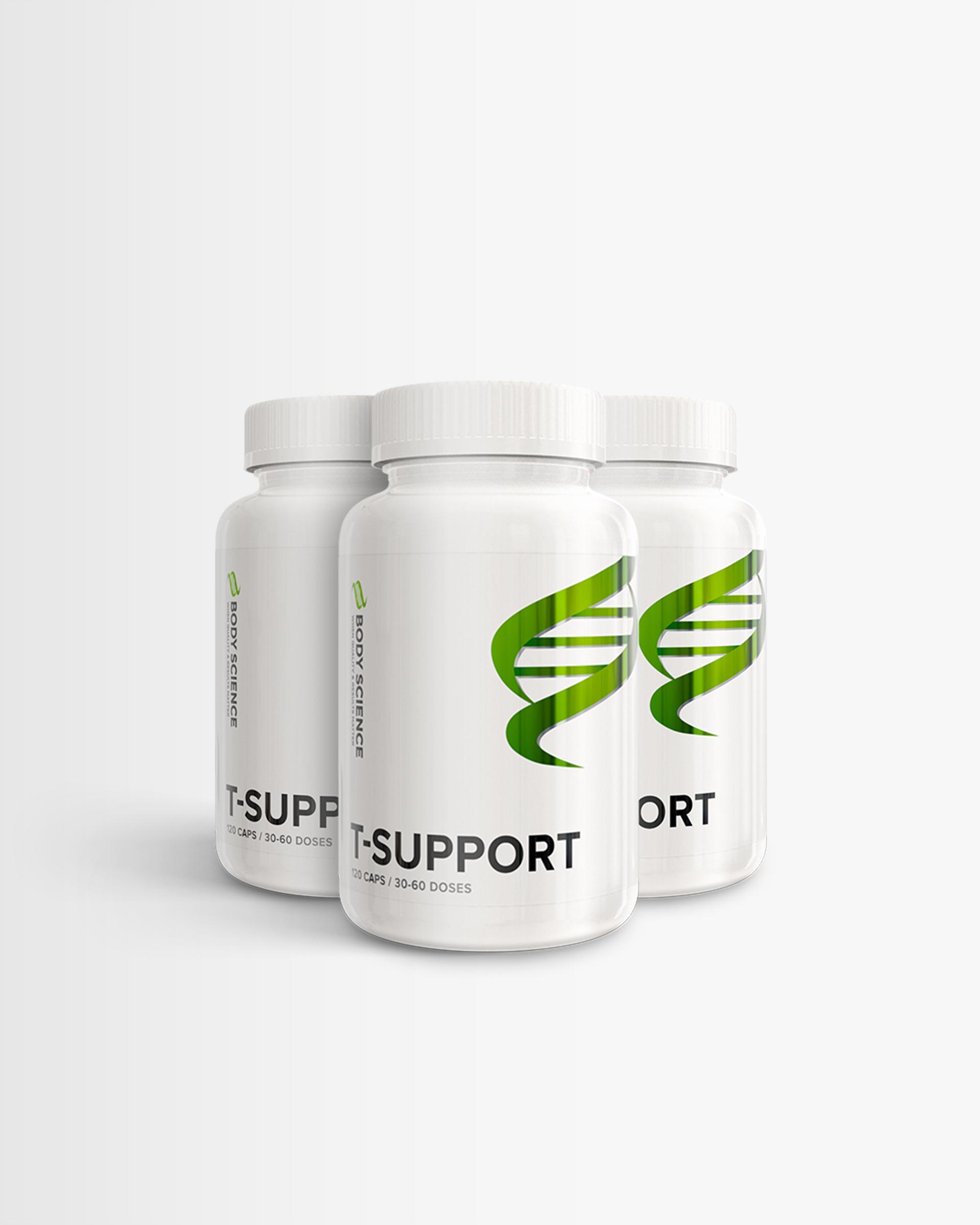 Body Science 3 x Body Science T-Support - 120 kapsler