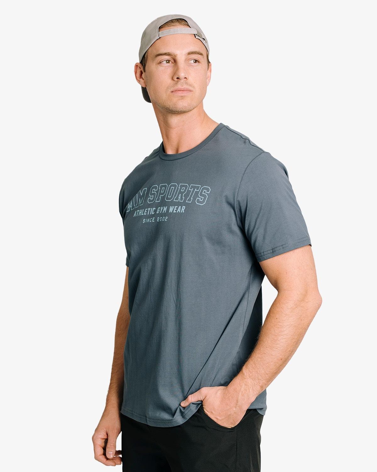MM Sports MM Sports Workout T-shirt Varsity, Faded Blue - S