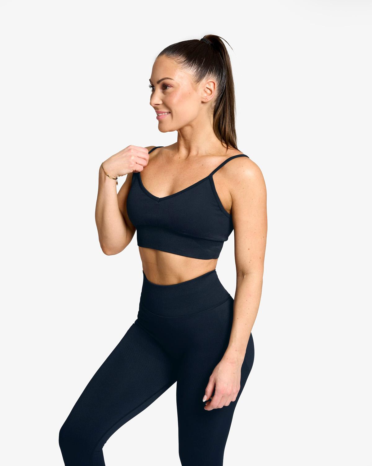 MM Sports Seamless Sports Bra 2-in-1, Iron Blue - S