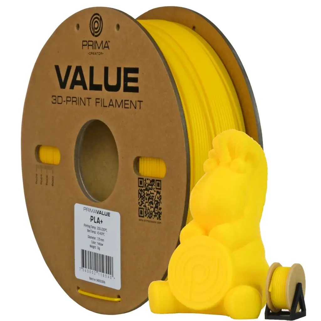 Prima Prima PrimaValue PLA+ - 1,75mm - 1kg - Gul