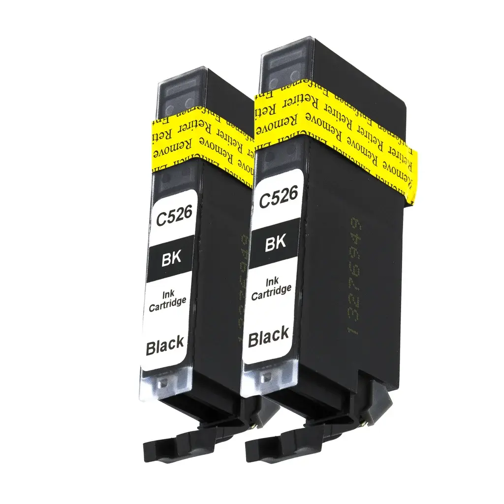 inkClub Blekkpatron svart foto (CLI-526 BK) 3.100 sider, 2-pk