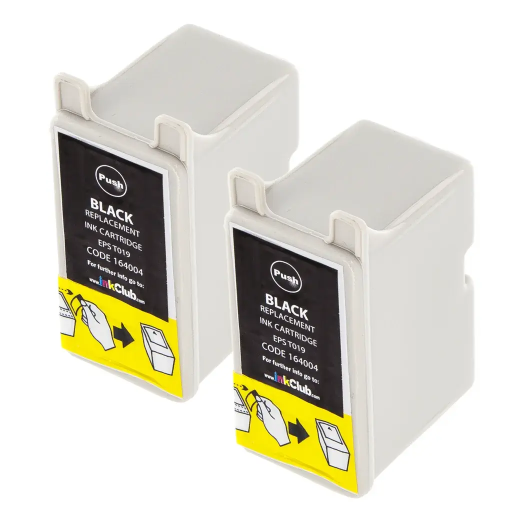 inkClub Blekkpatron sort 25ml, 2pk