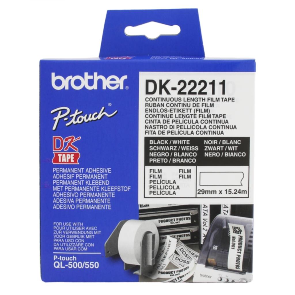 Brother Brother Etikett Brother løpende 29mmx15,24m hvit