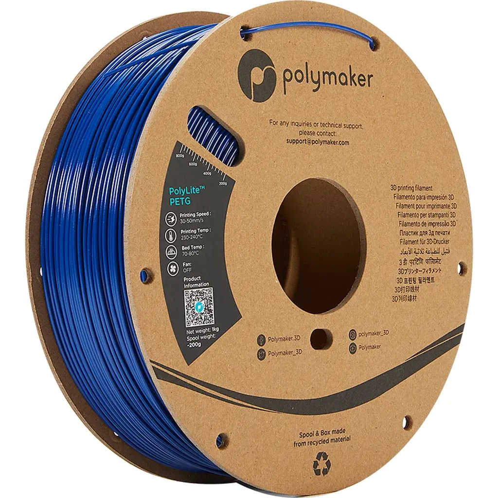 Polymaker Polymaker Polymaker Polylite PETG 1,75 mm - 1kg Blå 6938936710097 Tilsvarer: N/A