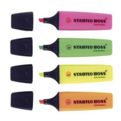 Stabilo Stabilo Overstrykningspenn Stabilo Boss, 4 x 5 stk. 4006381215695-5 Tilsvarer: N/A