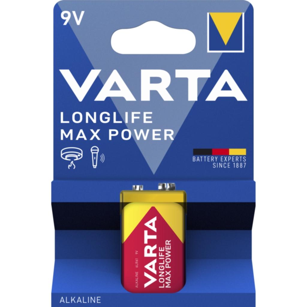 Varta Varta Varta Longlife Max Power 9V batteri - 1-pakning