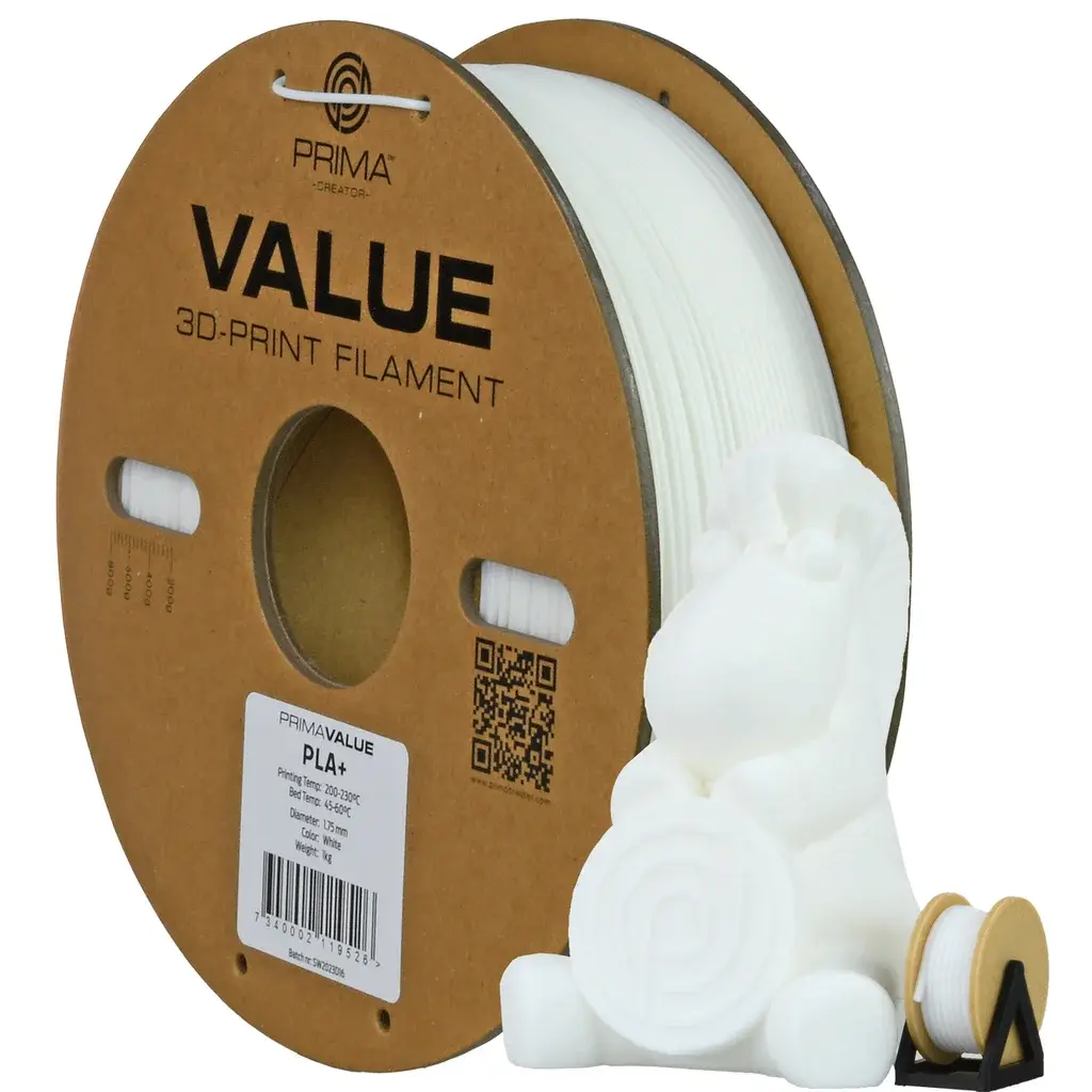 Prima Prima Prima PrimaValue PLA+ - 2,85mm - 1kg - Hvit