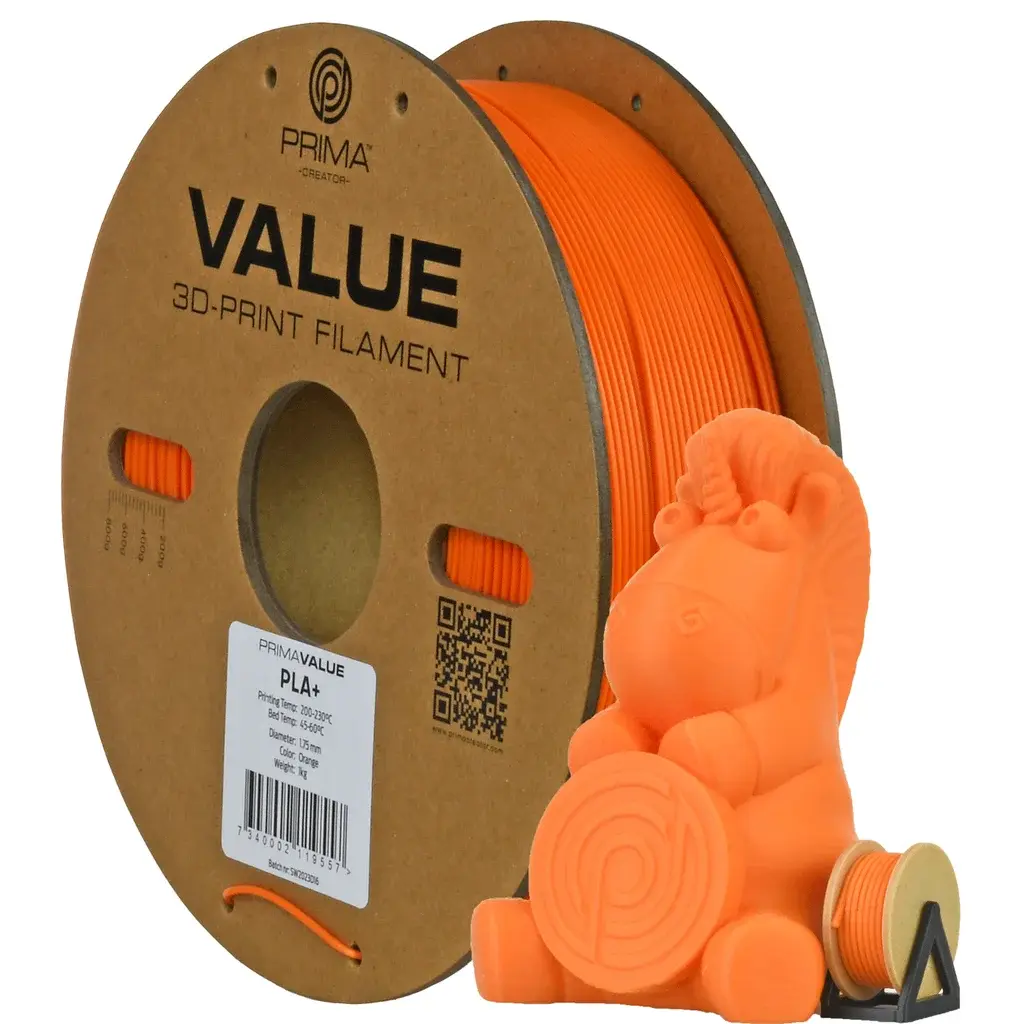 Prima Prima PrimaValue PLA+ - 1,75mm - 1kg - Oransje