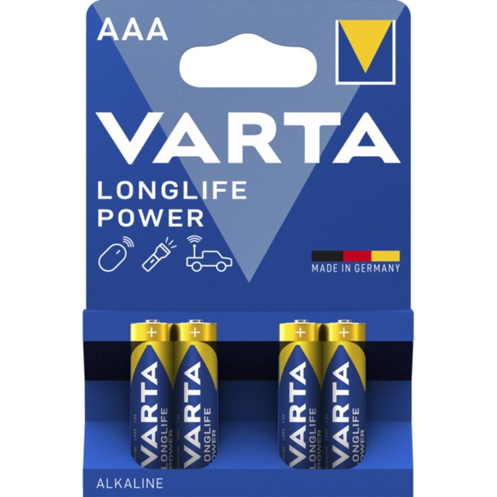 Varta Varta Varta Longlife Power batteri - AAA, 4-Pakning