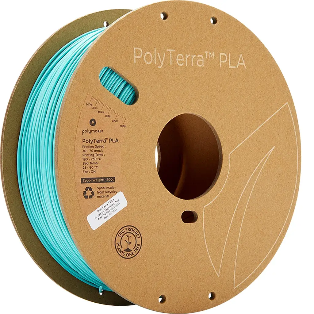 Polymaker Polymaker Polymaker PolyTerra PLA - Arctic Teal - 1,75mm - 1kg 6938936708445 Tilsvarer: N/A