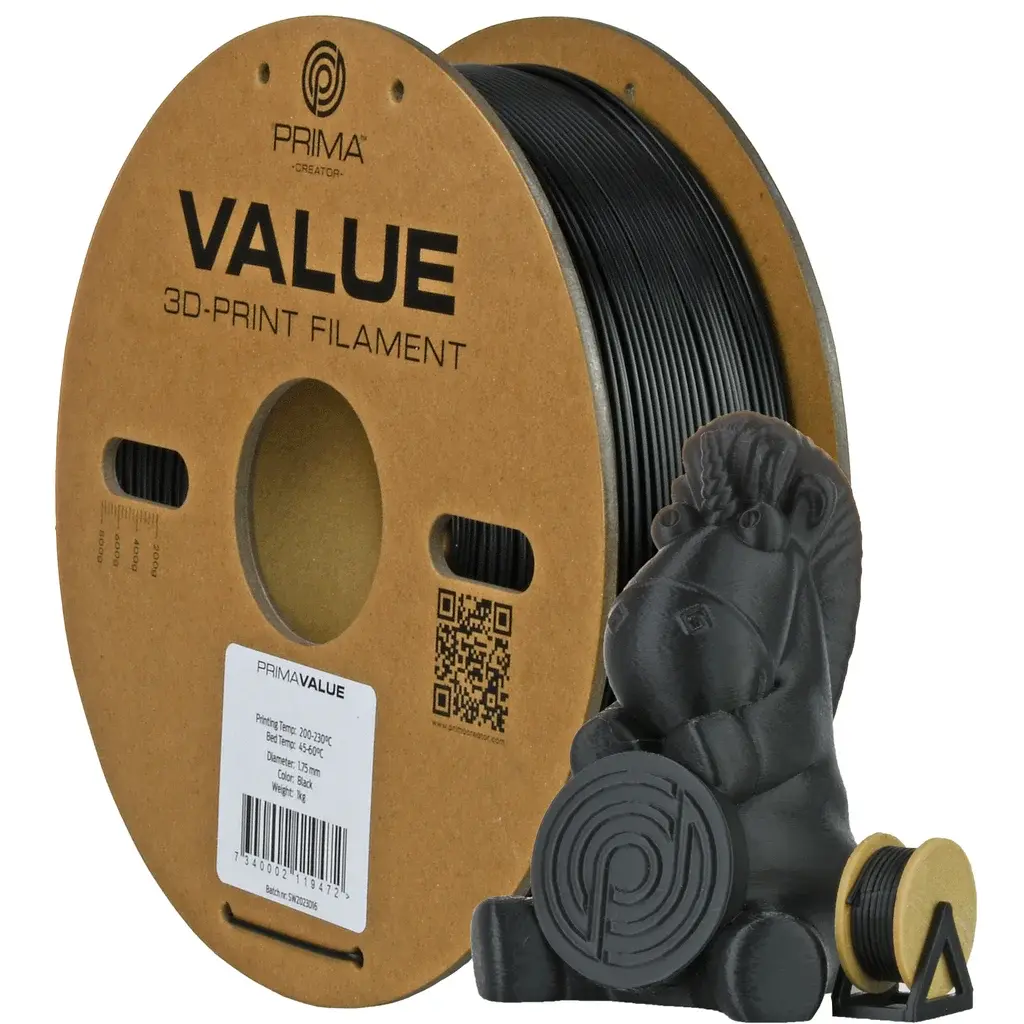 Prima Prima PrimaValue PETG - 1,75mm - 1kg - Svart