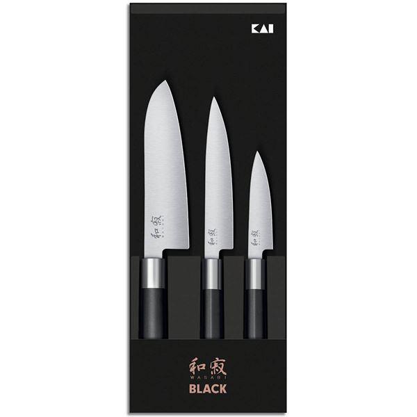 KAI KAI - Wasabi Black knivsett med 3 kniver