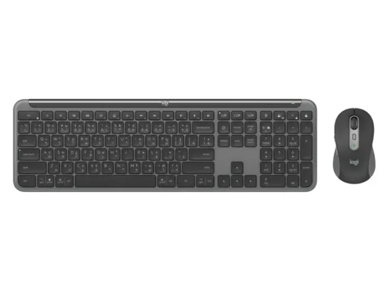 Logitech Logitech Signature Slim Combo MK950 - Tastatur- og mussett - trådløs - Bluetooth 5.1 LE - QWERTY - Nordisk - grafitt
