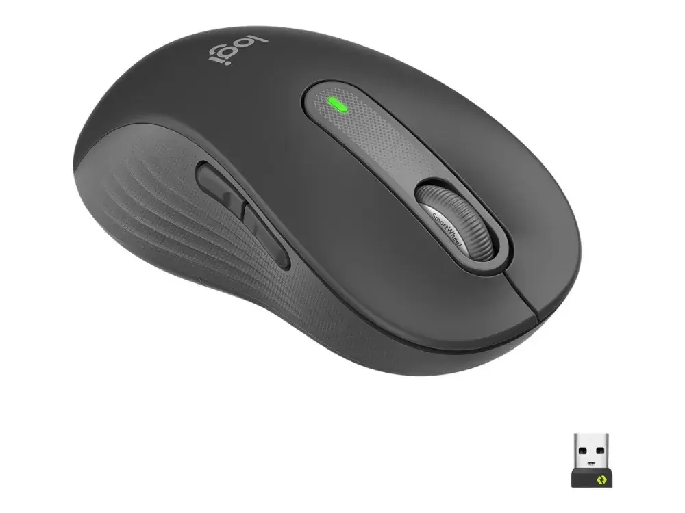 Logitech Logitech Signature M650 L LEFT - Mus - stor størrelse - venstrehendt - optisk - 5 knapper - trådløs - 2.4 GHz, Bluetooth - Logitech Logi Bolt USB-m...