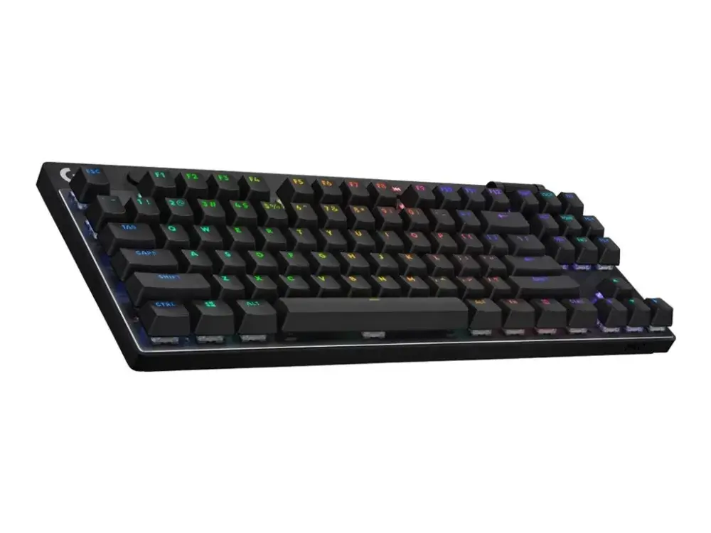 Logitech Logitech G PRO X - Tastatur - uten nummertastatur - bakgrunnsbelyst - trådløs - 2.4 GHz, Bluetooth - tastsvitsj: GX Red Linear - svart