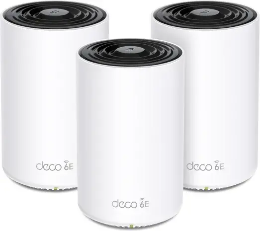 TP-Link TP-Link Deco XE75 Pro (3-pk), Hvid, Intern, Mesh-system, 670 m², FCC: <30 dBm (2,4 GHz), <30 dBm (5 GHz),