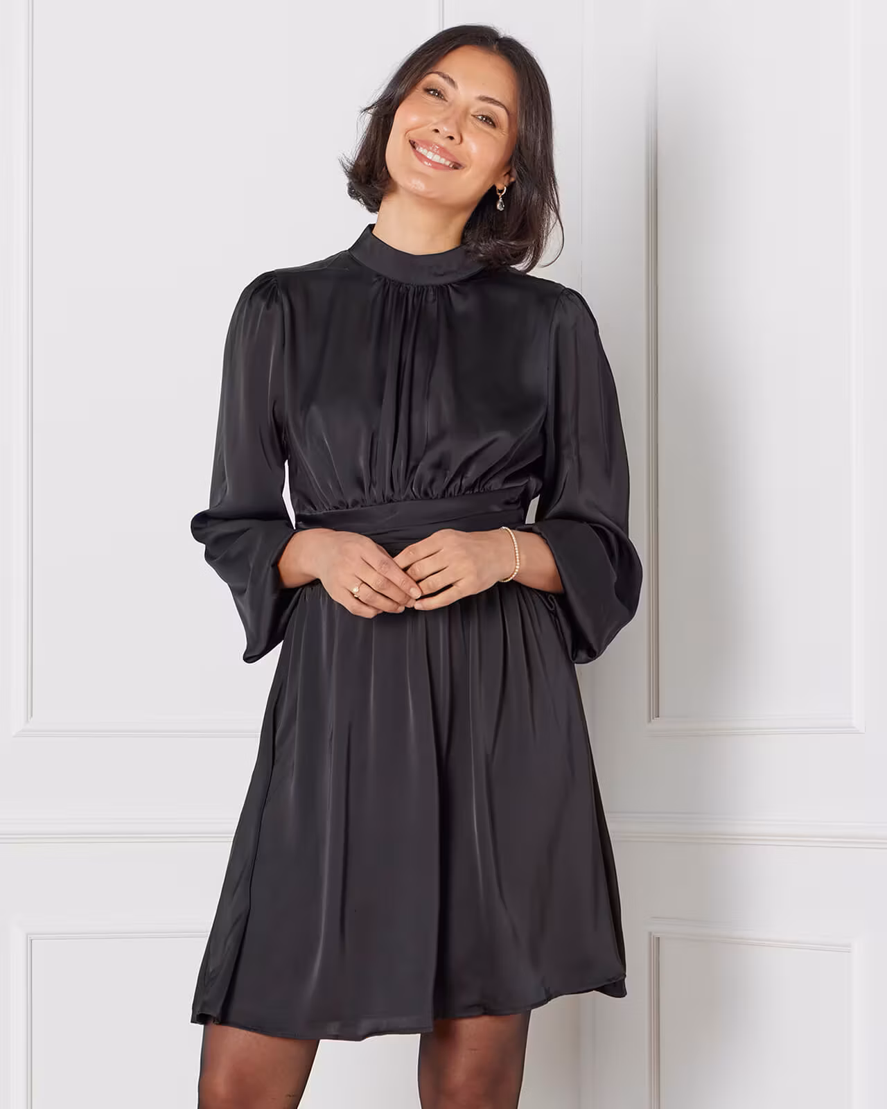 FLOYD FLOYD Kjole Aliba Satin, XL, FLOYD Kjole Svart XL