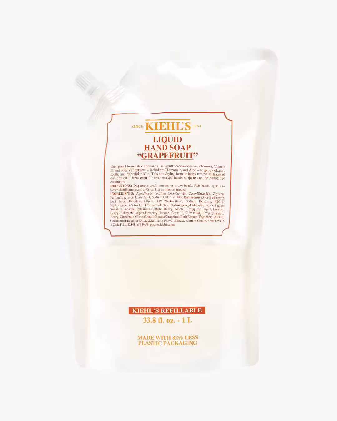Kiehl's Hand Cleanser Grapefruit Refill 1000 ml
