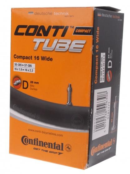 Continental Continental 16" Slange 50/62-305 med 26mm Dunlop Ventil