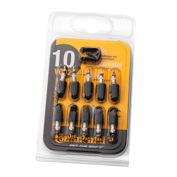 Continental Continental løse ventiler og ventilhetter i en pakke med 10 stk