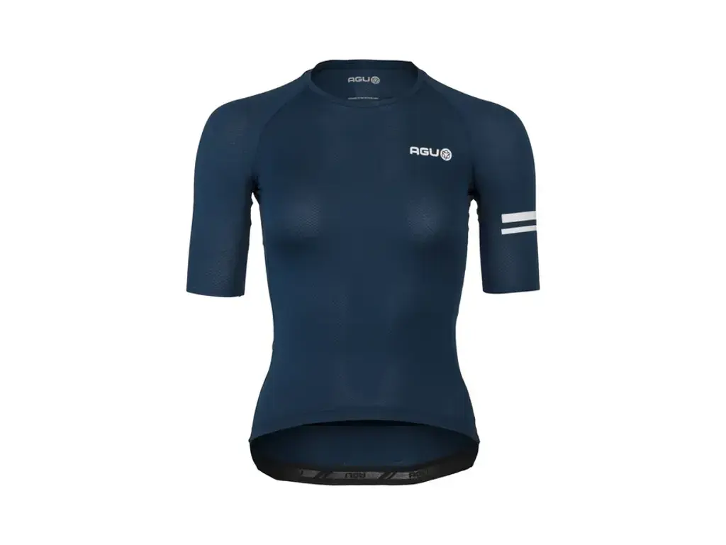 AGU AGU Circular Breakaway sykkeltrøye korte ermer denim blue dame