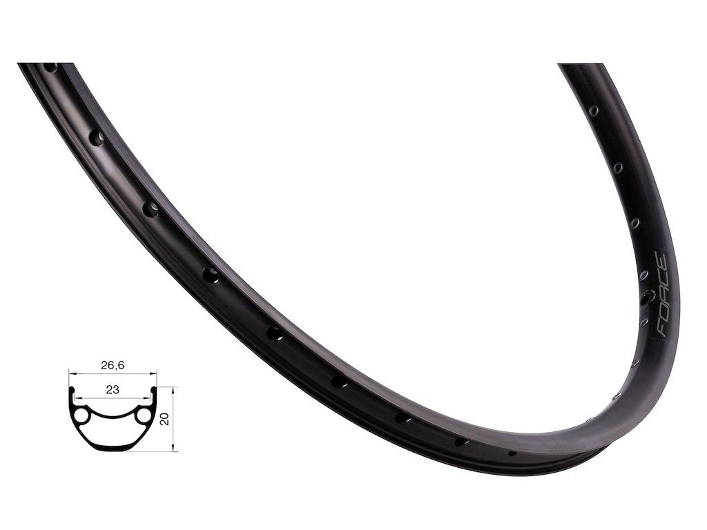 Force FORCE XC Basic felg 26"(559x23) aluminium 32 eiker skivebremse svart