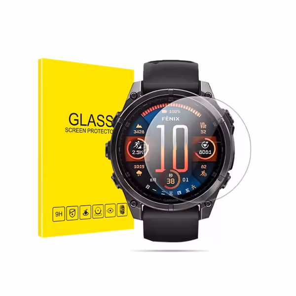 Garmin Fenix skjermbeskytter i høy aluminium herdet glass (2-pack) Garmin Fenix 8 47mm