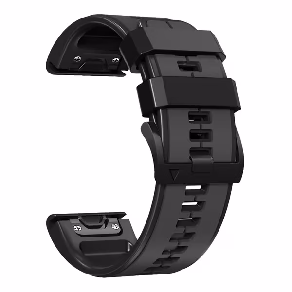 26 mm silikonarmbånd for Garmin Fenix 6X/Fenix7X/7X pro, COROS Black