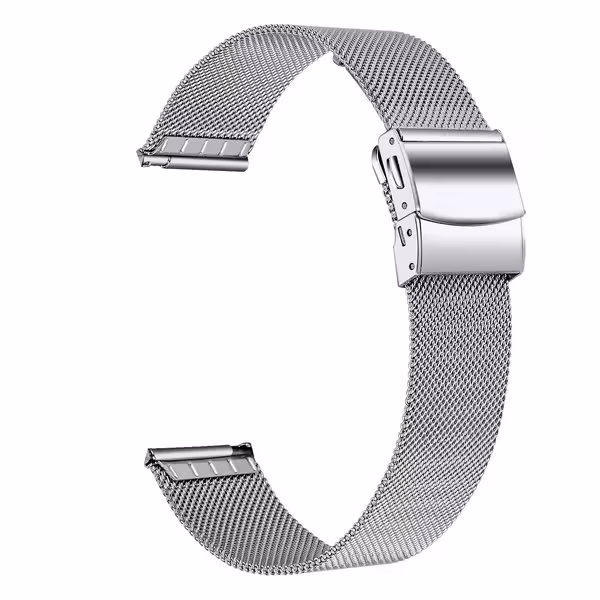 Klokkerem i rustfritt stål til Garmin Venu 3S / Forerunner 265s, 18 mm bredde Silver