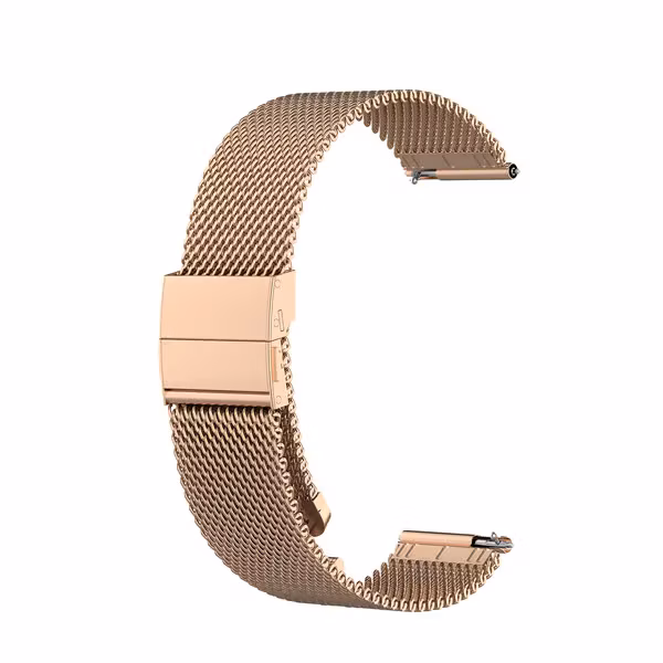 Reim (20 mm) til Garmin-klokker, av rustfritt stål i rosegullfarge