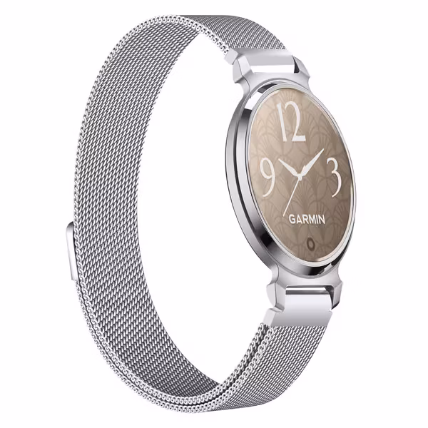 Milanese rustfritt stål klokkebånd kompatibelt med Garmin Lily 2 - Flere farger Silver