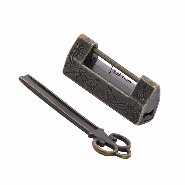 Vintage hengelås / sinklegeringslås M