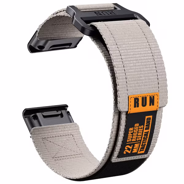 Garmin Fenix 8 nylonvevd reim Grey Orange 22 mm