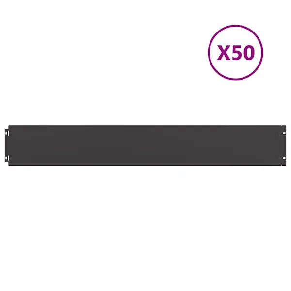 vidaXL vidaXL Plenkanter 50 stk svart 15x103 cm kaldvalset stål