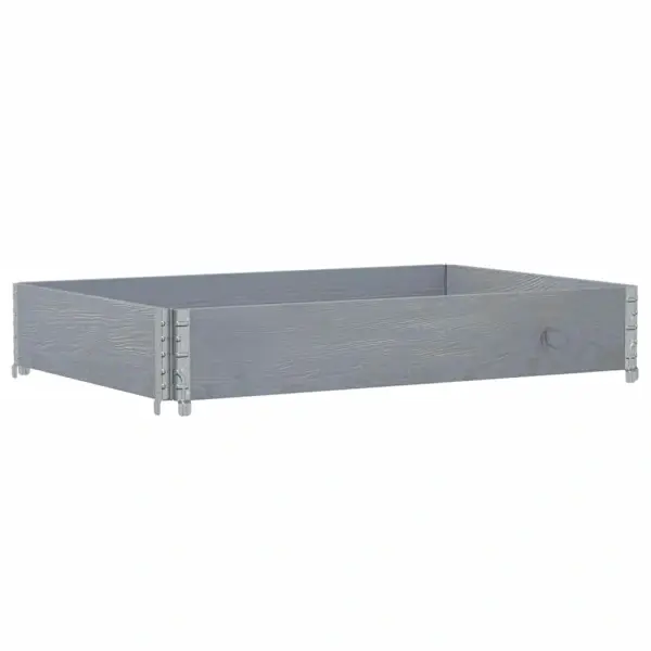 vidaXL vidaXL Pallekarmer grå 120x80 cm heltre furu