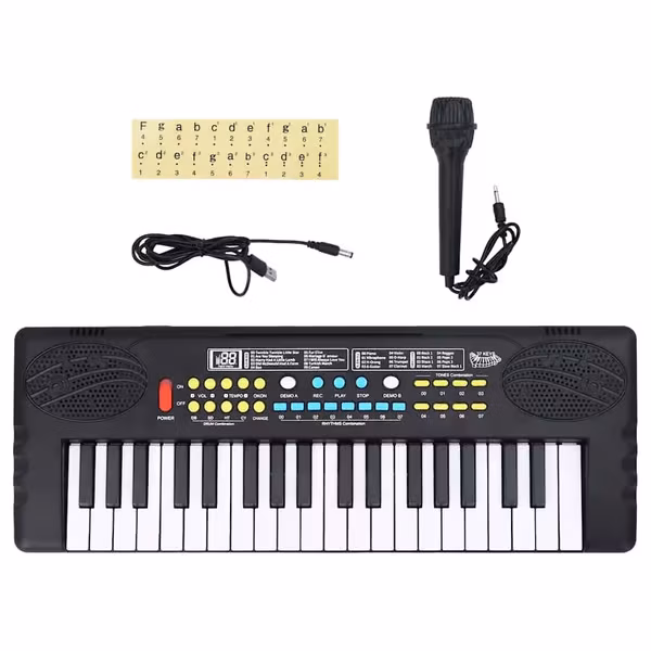 vidaXL vidaXL 37 tangenter Piano elektrisk keyboard med mikrofon for barn