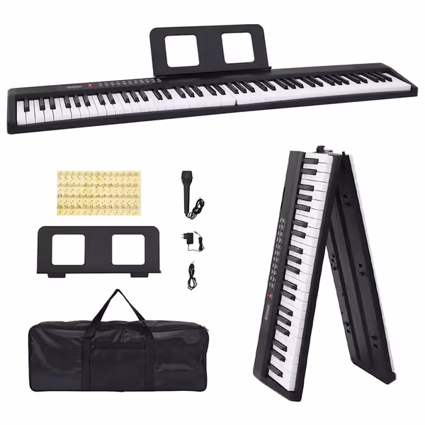 vidaXL vidaXL 88 tangenter Piano elektrisk keyboard med notestativ