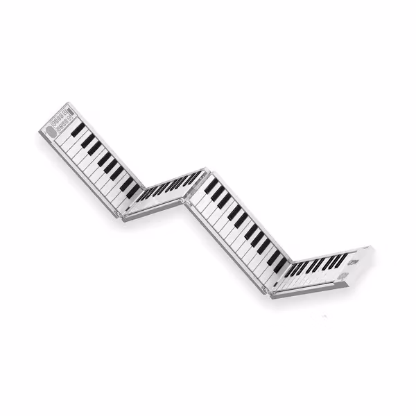 Bærbart sammenleggbart piano | 88-tangenters bærbart piano med innebygd USB-oppladbart batteri og USB Midi. 128-toners pianoklavier, 1,6 kg, 33 cm