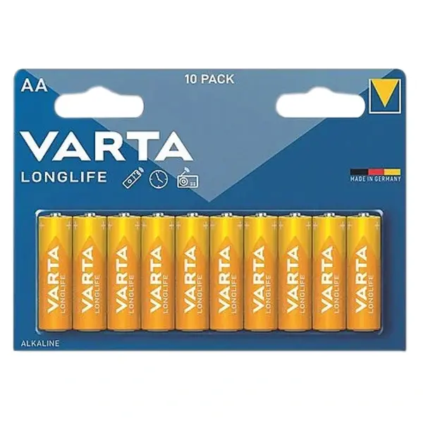 Varta Varta Longlife AA-batterier 10st Megapack - Lång Livslängd