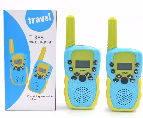 2 stk. 3-kilometers avstandskommunikasjon barne walkie talkie utendørs fjernstyrt interaktivt leketøy mini barne walkie talkie