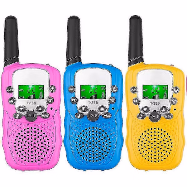 2024 Nye Walkie Talkies for Barn 3-Pakning, 4,8 km Lang Rekkevidde, Med Bakgrunnsbelyst LCD-Lommelykt For Barn i Alderen 3-12, 2-Veis Radioleker For P...