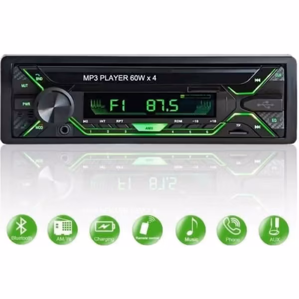2026 Special Offer [LLC] Bilradio Bluetooth FM Stereo Radio 60W x 4 MP3-spiller Håndfri Bilstereo Støtte USBSDTFAUX + Fjernkontroll