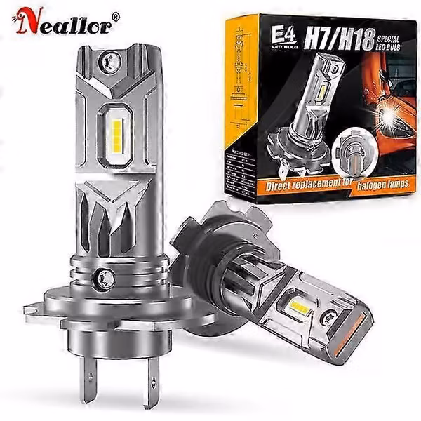 2 stk. 100W 30000lm H7 CSP LED Canbus frontlyspærer Canbus feilfri for motorsykkelbil Turbo H7 Slim LED frontlykt Ultra Sterk