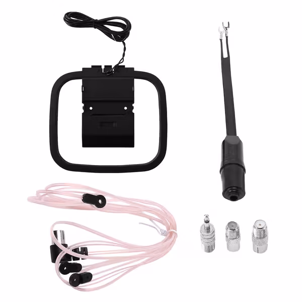 FM-antenne for innendørs mottaker, 75 Ohm/300 Ohm FM AM radioantennesett med antenne