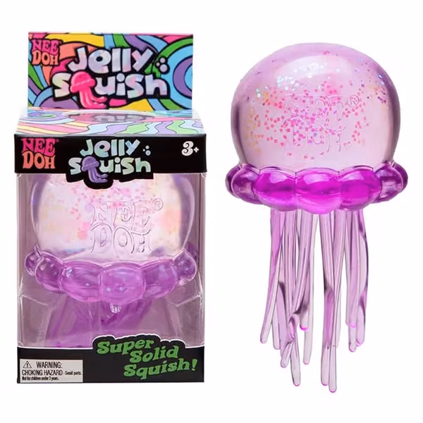 NeeDoh Jellyfish Jelly Squish Stress Fidget Sensorisk Klemmeleke for Barn Voksne Lilla[YJD]