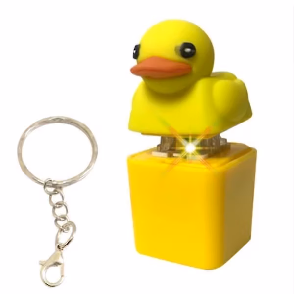 Andeleke nøkkelring, Duckys nøkkelring, stressavlastende angstlindrende sensorisk leketøy