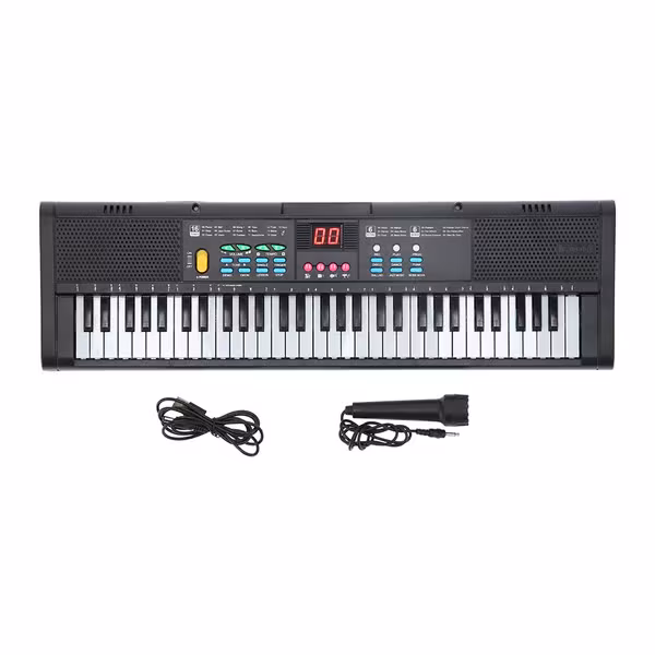 Curated Picks [LCS] 61 tangenter elektrisk digitalt pianokeyboard med mikrofon MQ6186 multifunksjonelt instrument