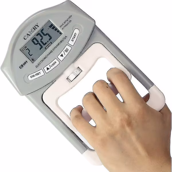 Curated Picks [LCS]Camry Digital Grip Strength Tester Dynamometer Automatisk opptak 200 Lbs/90 Kg 19.5*12.5*3m (Grå)fonepro